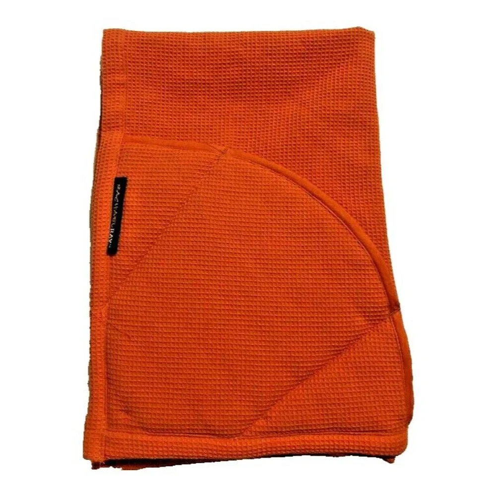 Rachael Ray Moppine Absorbent Orange Kitchen Towel & Oven Mitts 2-in-1 NWOT